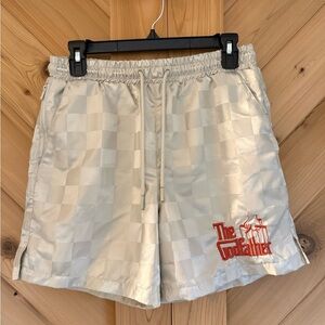 Shoe Palace Champagne Checkered Shorts. Men’s S